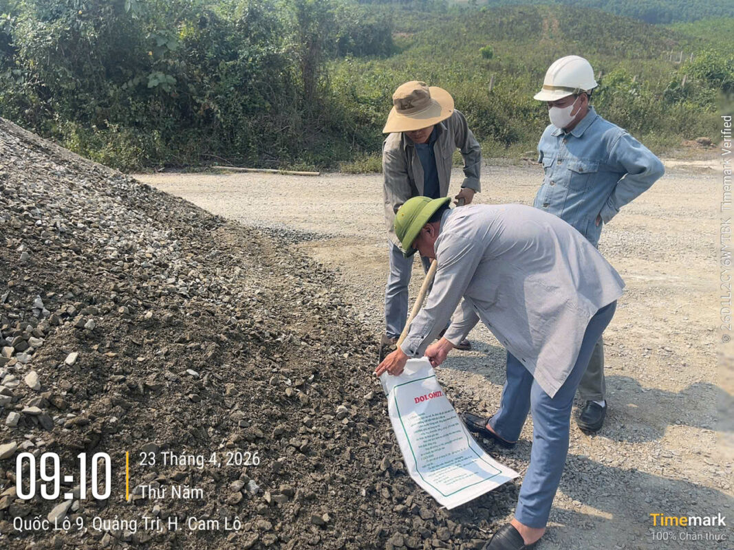 Dự án: Gia cố lề đường đoạn Km210+00 – Km211+095 …. đường Hồ Chí Minh (nhánh Tây), tỉnh Quảng Trị